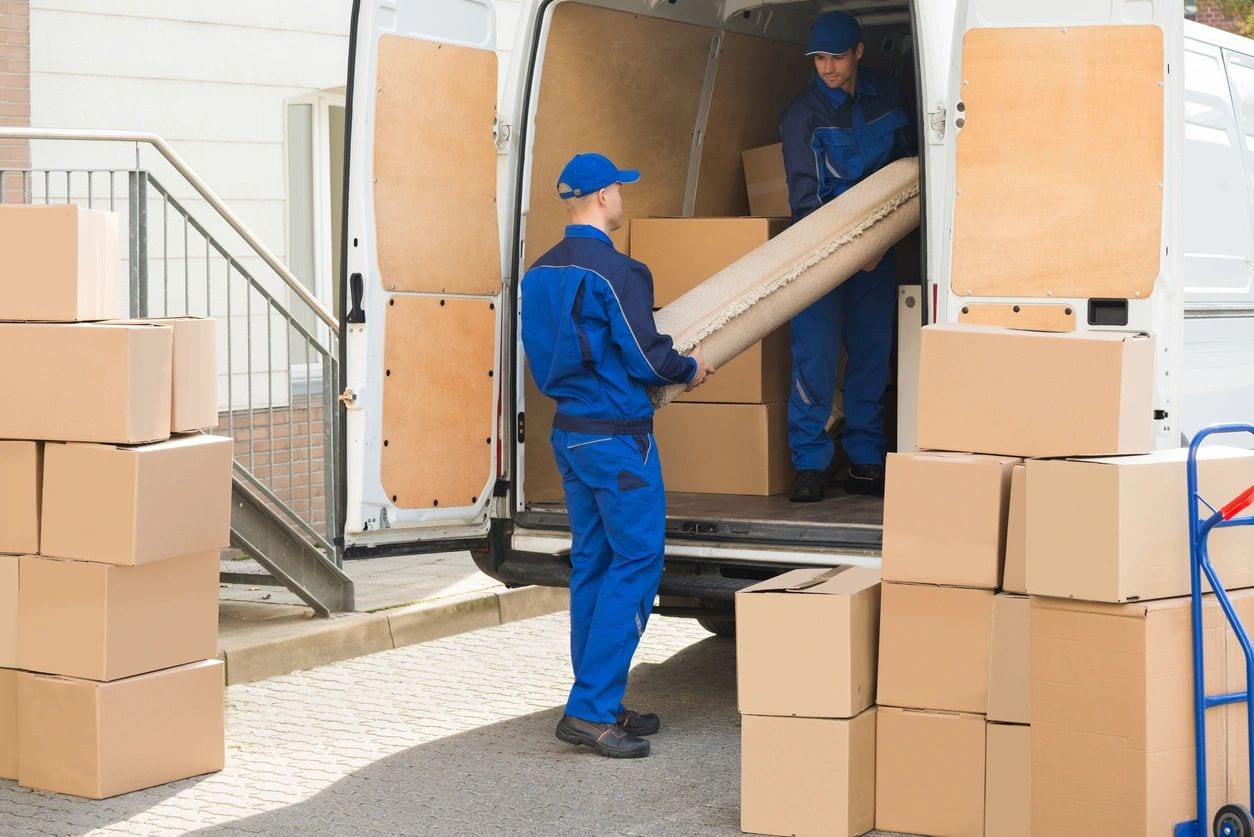 people and boxes